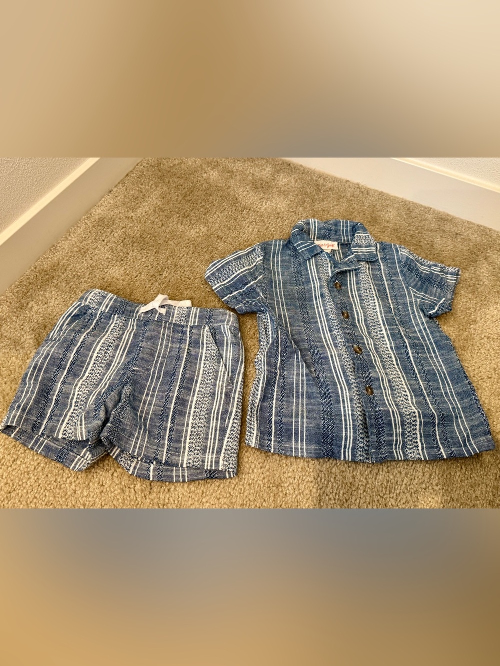 Cat & Jack Toddler Boys Linen Shirt & Shorts Set